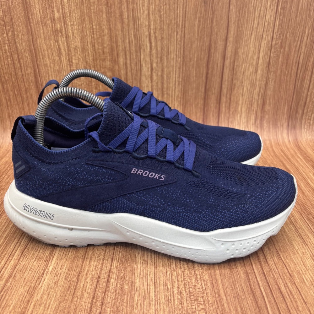 Brooks Glycerin StealthFit 21 Running Shoes Womens 9.5 Navy Blue 1204101B477